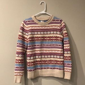 J. Crew Fair Isle Cotton Allover Sweater